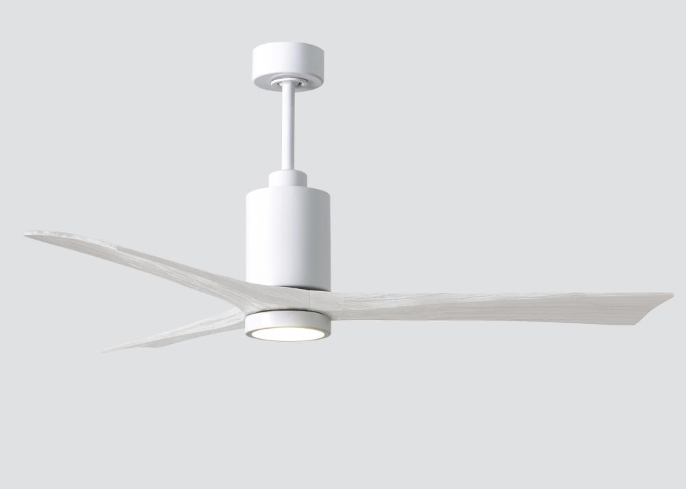 Patricia-3 - 60" Three Blade Ceiling Fan - 5CCT Integrated LED - Gloss White Finish