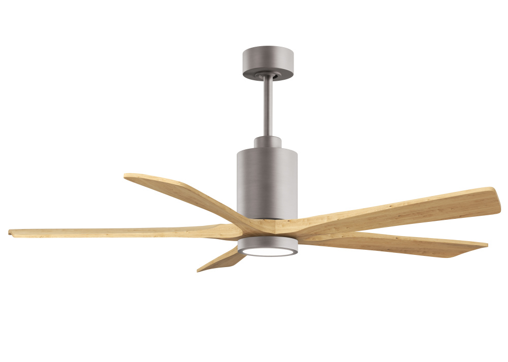 Patricia-5 - 60" Five Blade Ceiling Fan - 5CCT Integrated LED - Brushed Nickel Finish