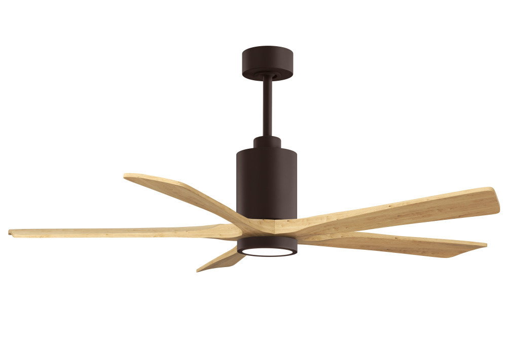 Patricia-5 - 60" Five Blade Ceiling Fan - 5CCT Integrated LED - Textured Bronze Finish