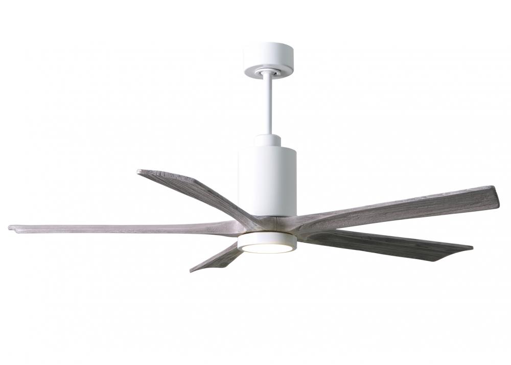 Patricia-5 - 60" Five Blade Ceiling Fan - 5CCT Integrated LED - Gloss White Finish