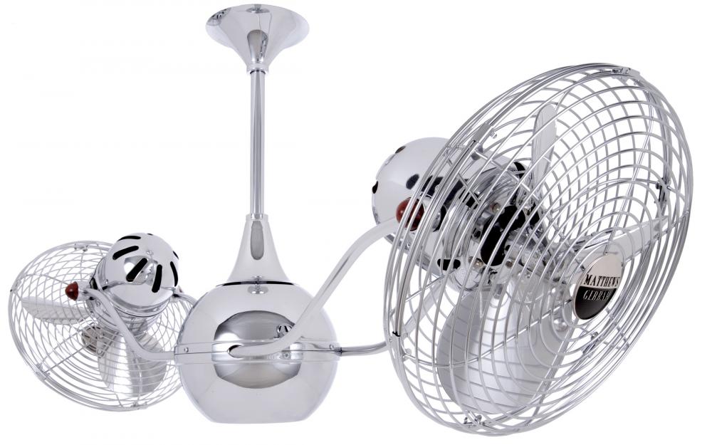Vent Bettina - Rotational Ceiling Fan - Polished Chrome Finish - Metal Blades
