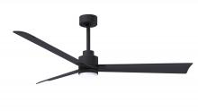 Matthews Fan Company AKLK-BK-BK-56 - Alessandra 3-blade transitional ceiling fan in matte black finish with matte black blades. Optimiz