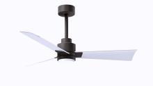 Matthews Fan Company AKLK-TB-MWH-42 - Alessandra 3-blade transitional ceiling fan in textured bronze finish with matte white blades. Optim