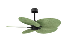 Matthews Fan Company AKTP-BK-PL - Alessandra Tropical - Five Blade Ceiling Fan - Matte Black Finish - Palm Leaf Blades