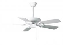 Matthews Fan Company AM-USA-WH-42 - America 3-speed ceiling fan in gloss white finish with 42" white blades. Assembled in USA.