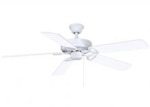 Matthews Fan Company AM-TW-WH-52 - America 3-speed ceiling fan in gloss white finish with 52" white blades. Made in Taiwan