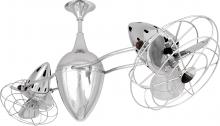 Matthews Fan Company AR-CR-MTL-DAMP - Ar Ruthiane - Rotational Ceiling Fan - Polished Chrome Finish - Metal Blades