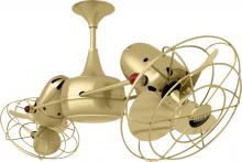 Matthews Fan Company DD-BRBR-MTL - Duplo Dinamico - Rotational Ceiling Fan - Brushed Brass Finish - Metal Blades
