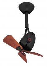Matthews Fan Company DI-BK-WD - Diane - Matte Black - Wood Blades - 10" Downrod