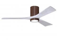 Matthews Fan Company IR3HLK-WN-MWH-52 - Irene-3HLK - 52" Three Blade Flush Mount Paddle Fan - 5CCT Integrated LED - Walnut Tone Finish