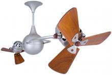 Matthews Fan Company IV-BN-WD-DAMP - Italo Ventania - Rotational Ceiling Fan - Brushed Nickel Finish - Mahogany Tone Blades