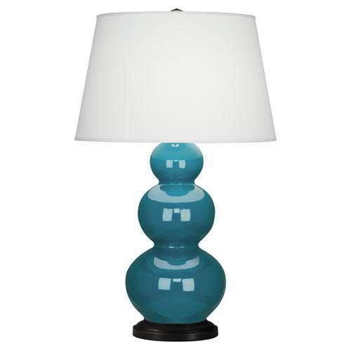 Peacock Triple Gourd Table Lamp