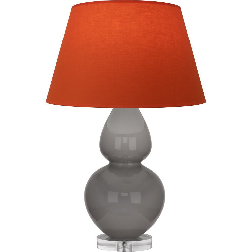 Smokey Taupe Double Gourd Table Lamp