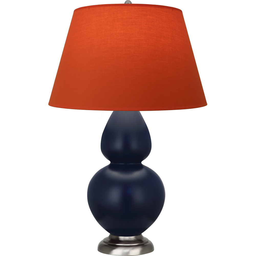 Matte Midnight Blue Double Gourd Table Lamp