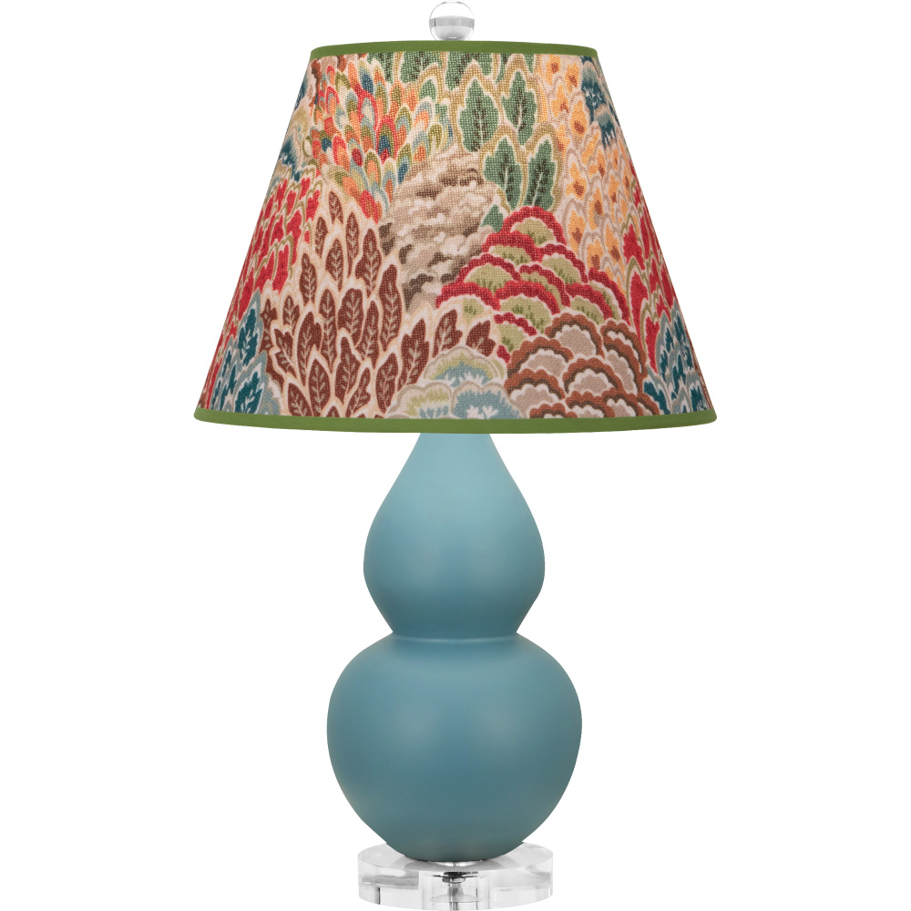 Matte Steel Blue Small Double Gourd Accent Lamp