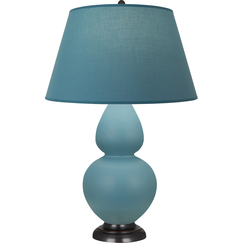 Matte Steel Blue Double Gourd Table Lamp