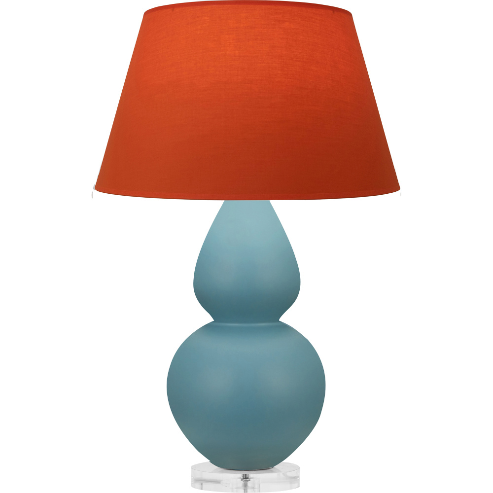 Matte Steel Blue Double Gourd Table Lamp