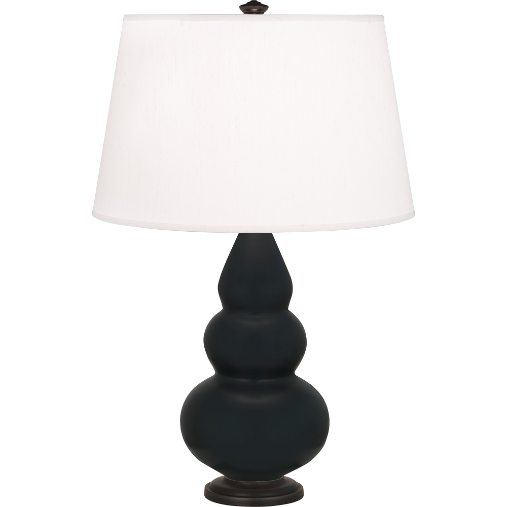 Matte Obsidian Small Triple Gourd Accent Lamp