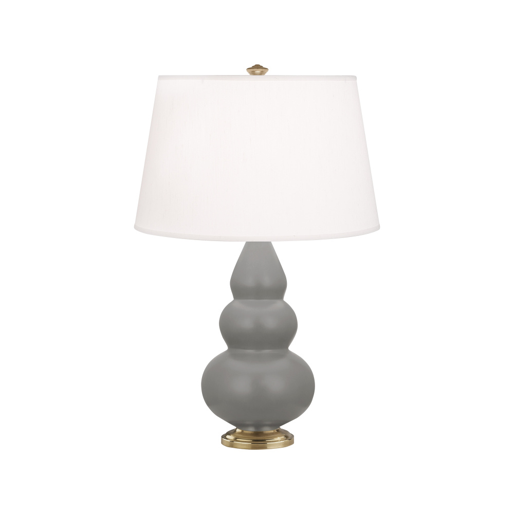 Matte Smokey Taupe Small Triple Gourd Accent Lamp