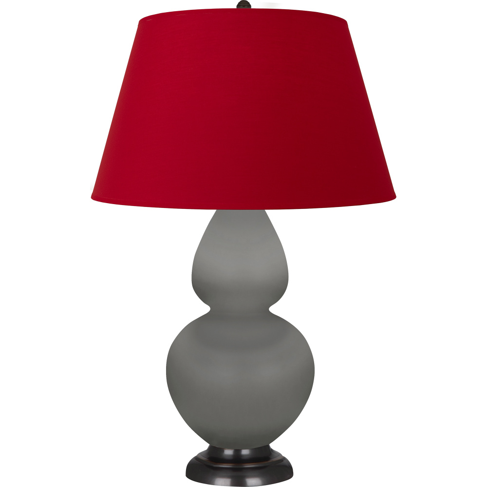 Matte Smokey Taupe Double Gourd Table Lamp