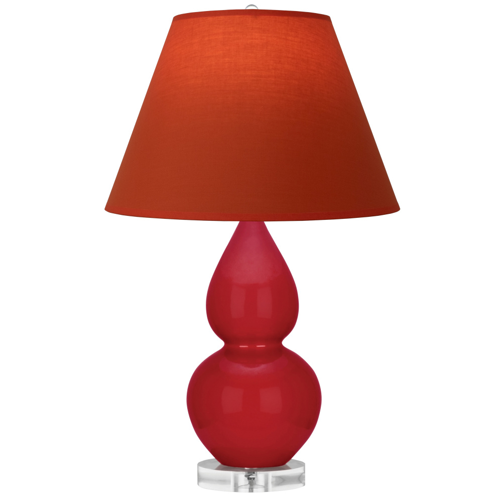 Ruby Red Small Double Gourd Accent Lamp
