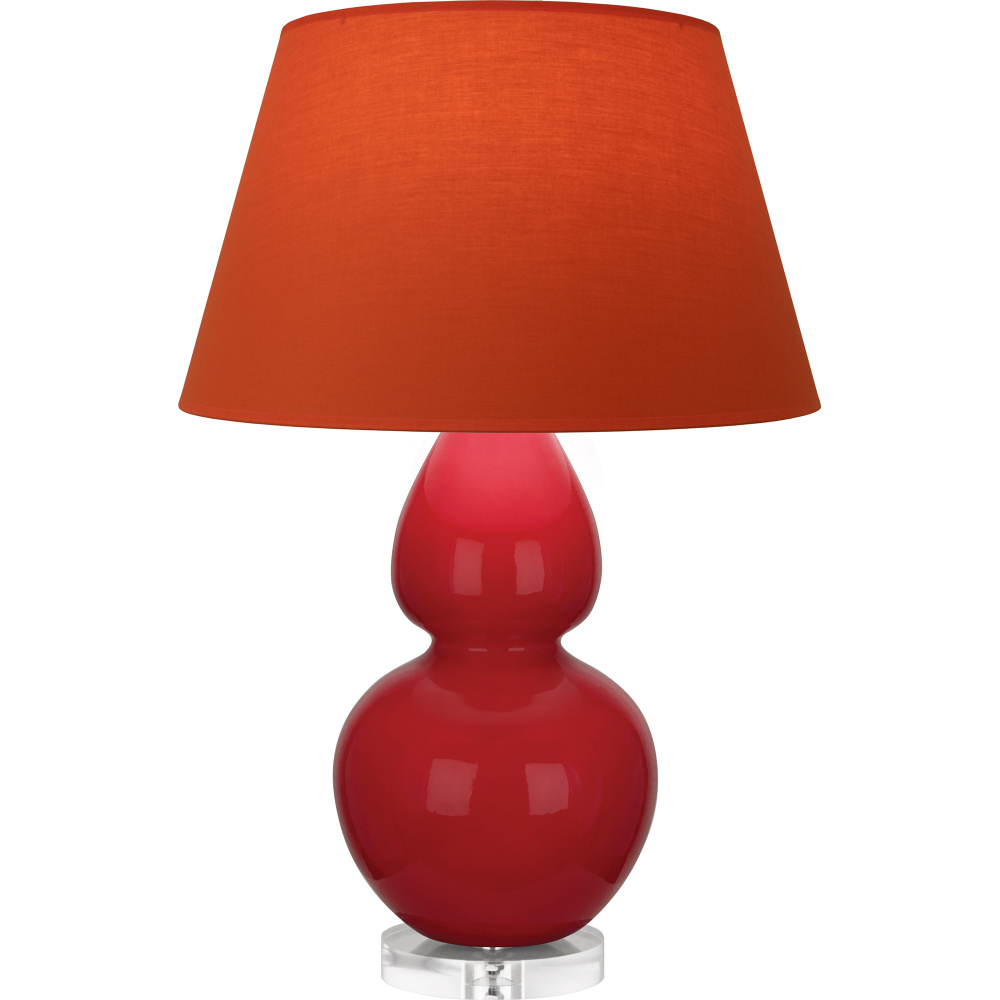 Ruby Red Double Gourd Table Lamp
