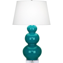 Robert Abbey A363X - Peacock Triple Gourd Table Lamp