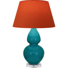 Robert Abbey A753T - Peacock Double Gourd Table Lamp