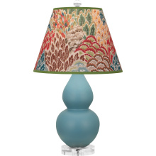 Robert Abbey MOB53F - Matte Steel Blue Small Double Gourd Accent Lamp