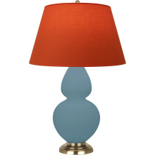 Robert Abbey MOB55T - Matte Steel Blue Double Gourd Table Lamp