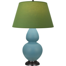 Robert Abbey MOB57G - Matte Steel Blue Double Gourd Table Lamp
