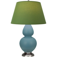 Robert Abbey MOB59G - Matte Steel Blue Double Gourd Table Lamp