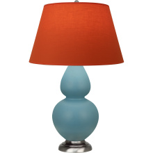 Robert Abbey MOB59T - Matte Steel Blue Double Gourd Table Lamp