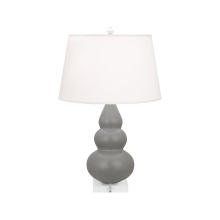 Robert Abbey MST33 - Matte Smokey Taupe Small Triple Gourd Accent Lamp