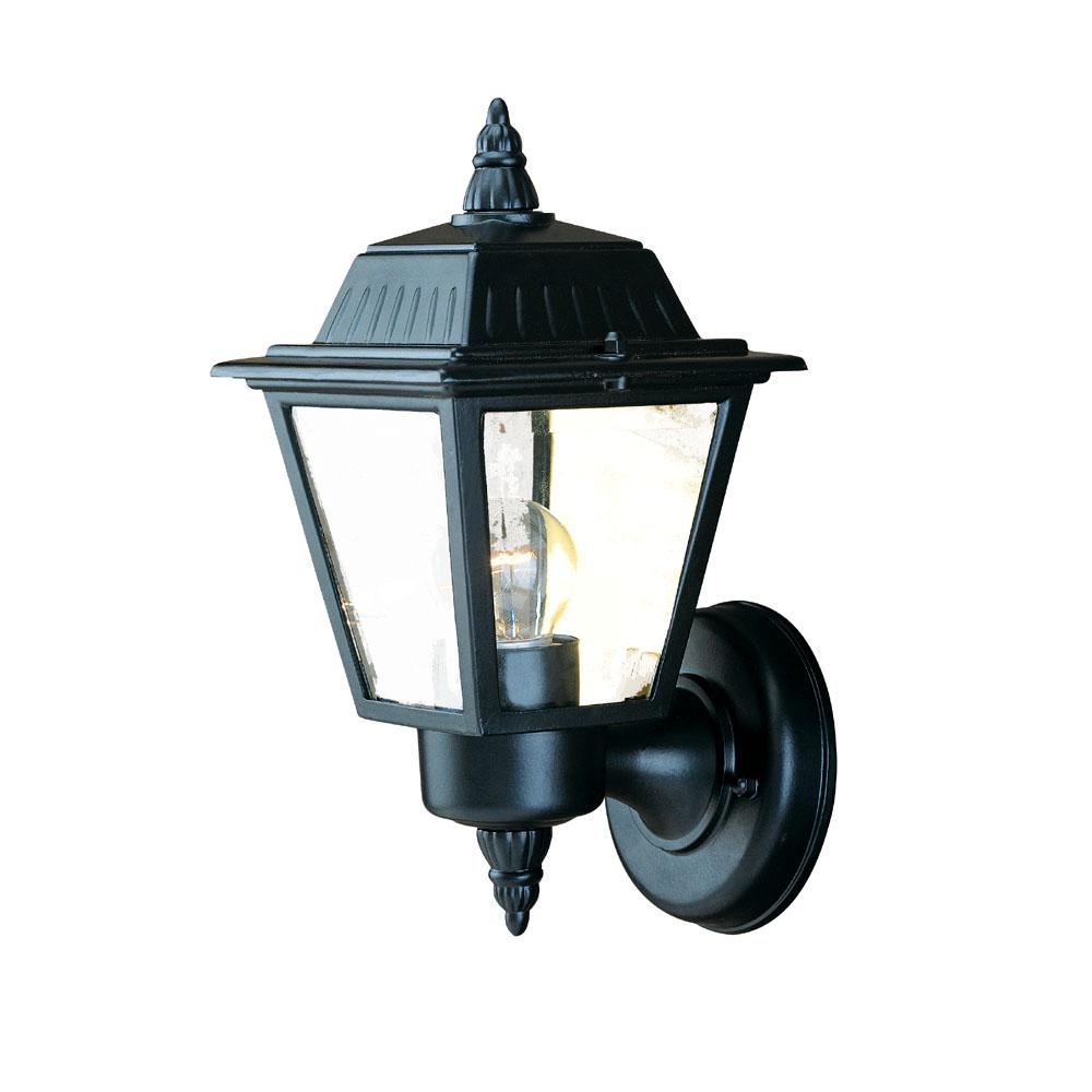 Builder's Choice Collection Wall-Mount 1-Light Outdoor Matte Black Light Fixture