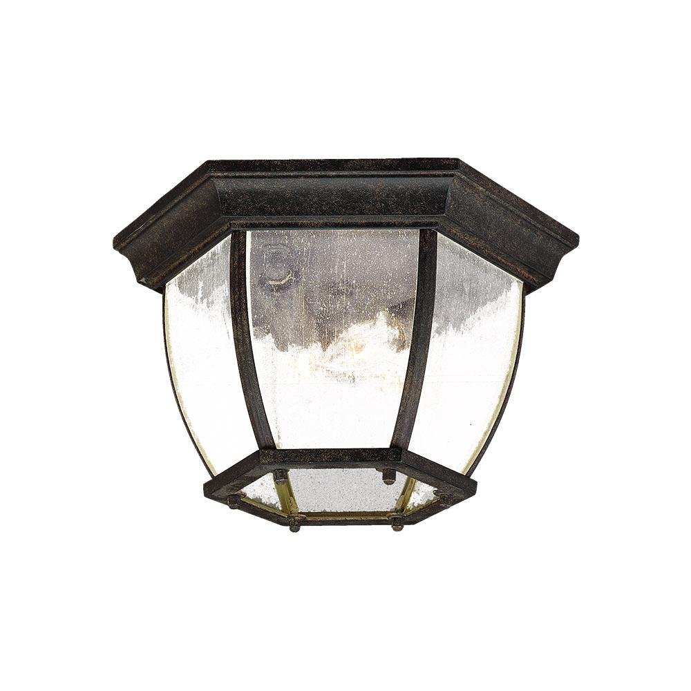 Flushmount Collection Ceiling-Mount 3-Light Outdoor Black Coral Light Fixture