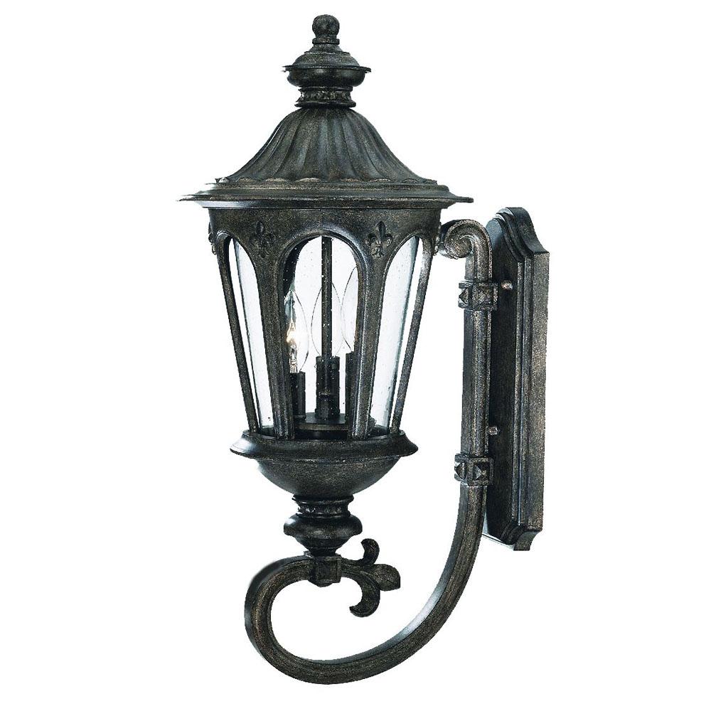 Marietta Collection Wall-Mount 3-Light Outdoor Black Coral Light Fixture