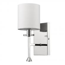 Acclaim Lighting IN41043PN - Kara Indoor 1-Light Sconce W/Shade & Crystal Bobeche In Polished Nickel