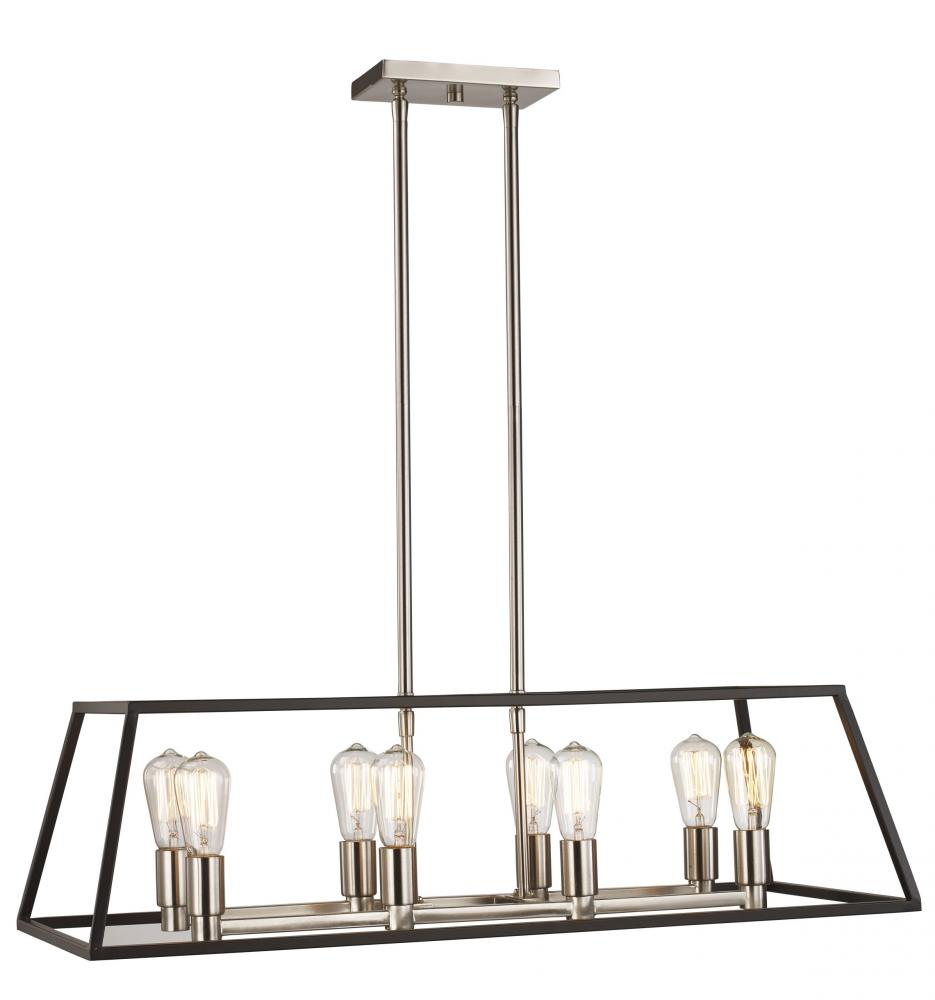 8LT PENDANT-EDISON BULB FRAME-