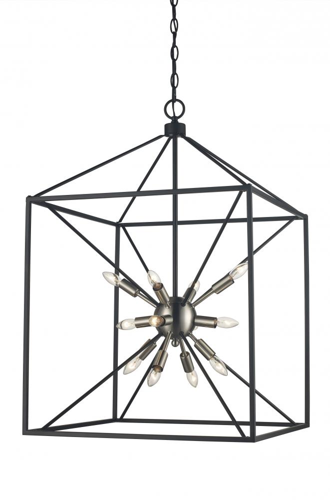 12LT PENDANT SPUTNIK CAGE-BN/B