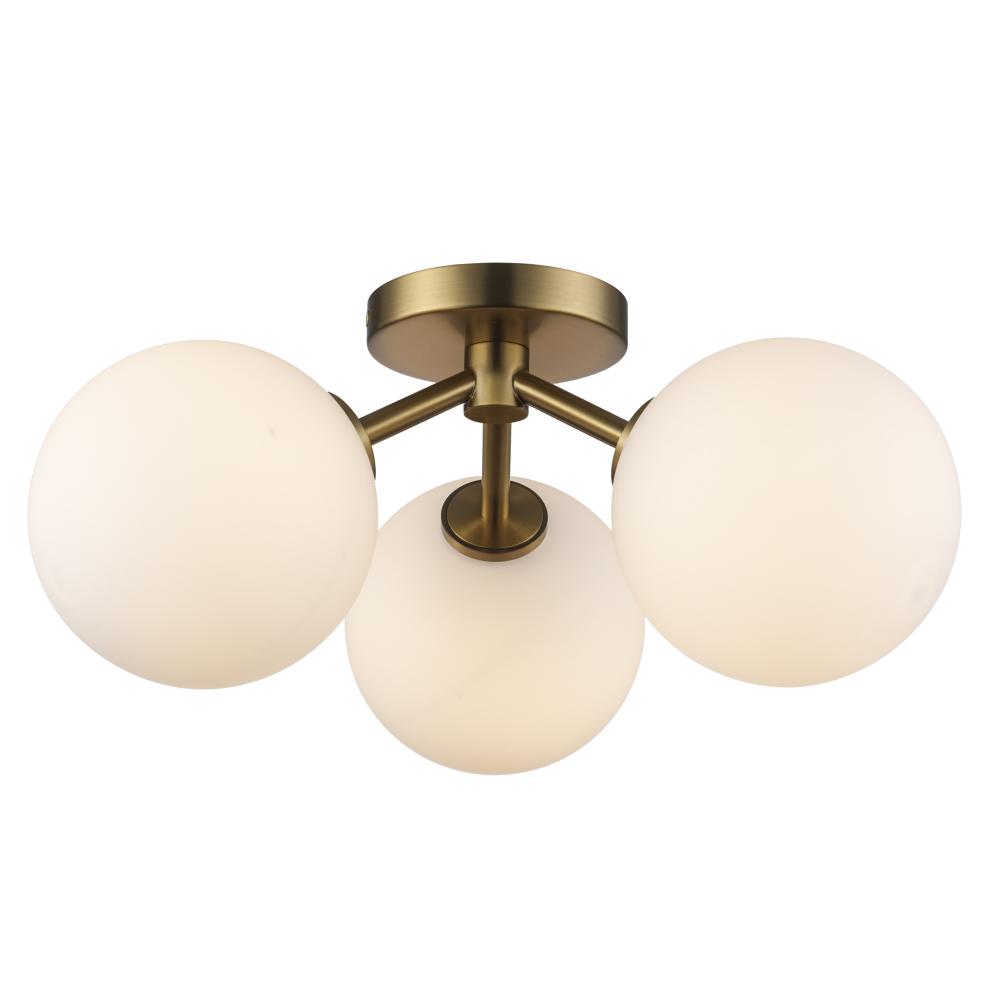 Haskell Flush Mount Lighting Antique Gold