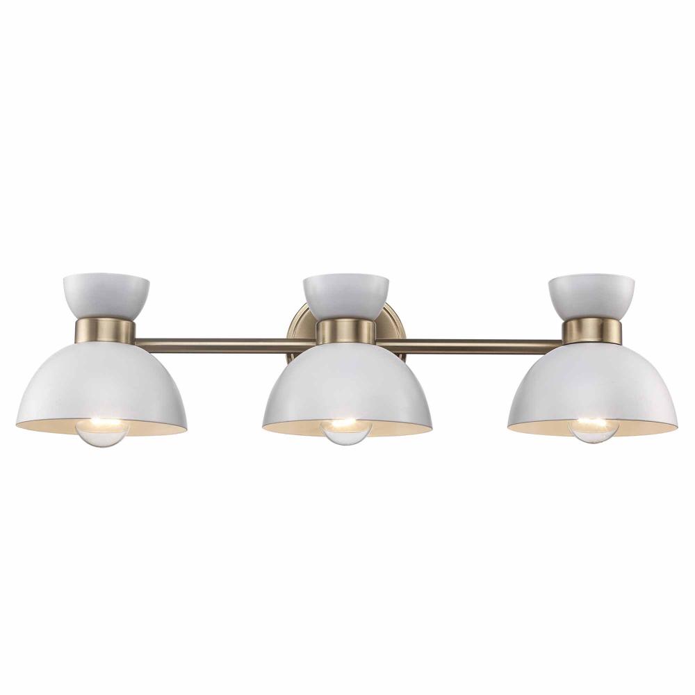 Vanity Lighting White/Antique Gold