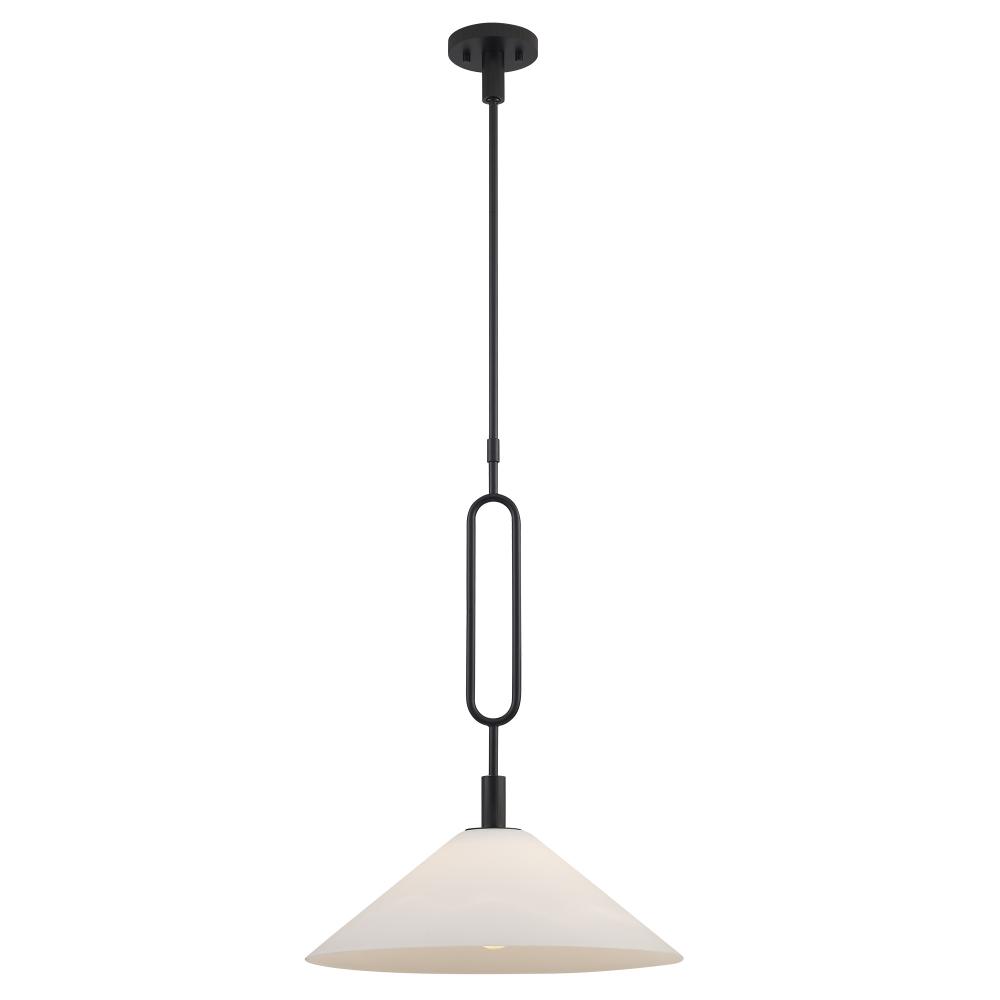 1LT 18' PENDANT GEOMETRIC-BK