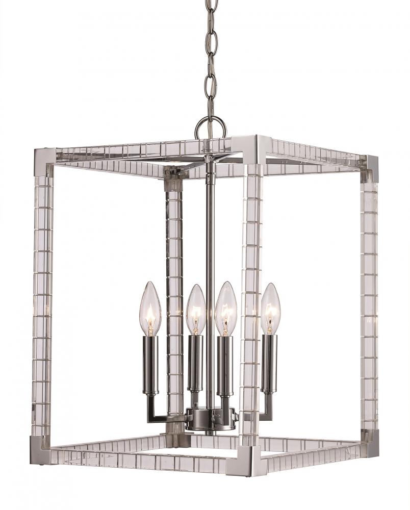 4LT PENDANT-ACRY CAGE MED-PC
