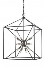 Trans Globe 10809 BN/BK - 12LT PENDANT SPUTNIK CAGE-BN/B