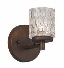 Trans Globe 20491 ROB - 1LT SCONCE-GROOVED CRYSTAL GLA