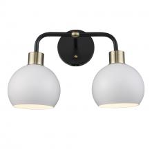 Trans Globe 22532 BKAG-WH - Indigo Vanity Lighting Black/Antique Gold White