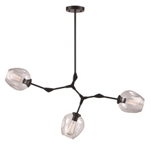 Trans Globe PND-2091 BK - Quantum 30-In. 3-Light, 3-Shade Indoor Pendant