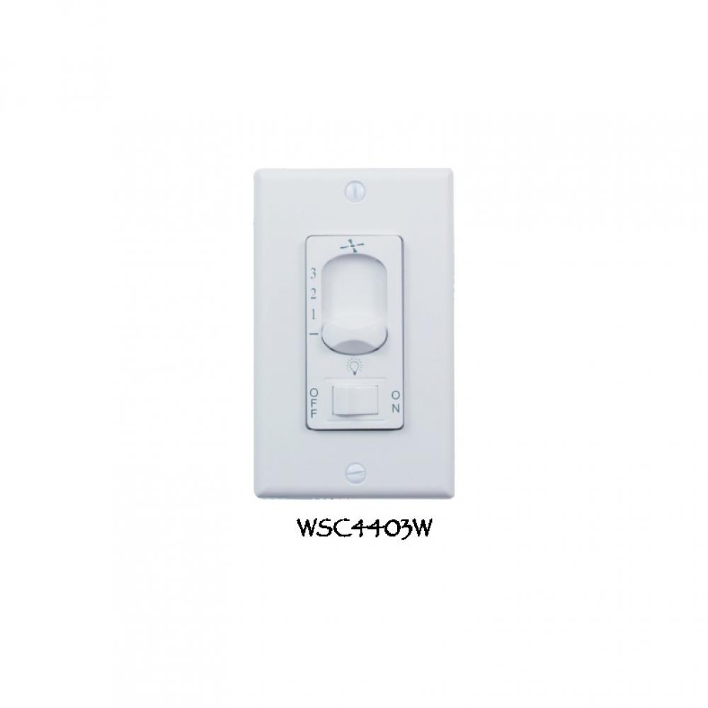 Dual Fan Light Wall Control WHITE