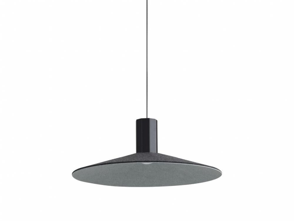 Faroe 20" LED Pendant in Flecked Black/Grey